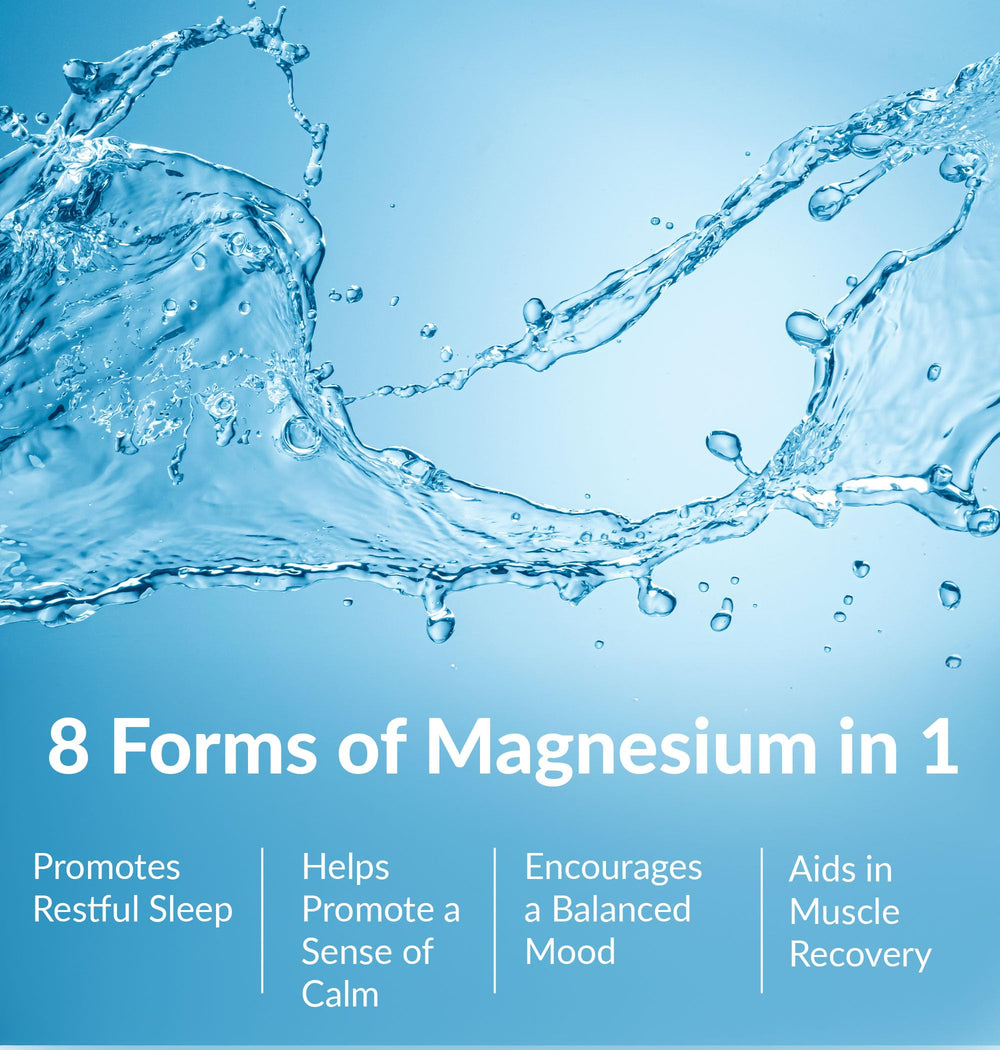 BIOptimizers Magnesium Breakthrough tub label shows eight forms for balance.