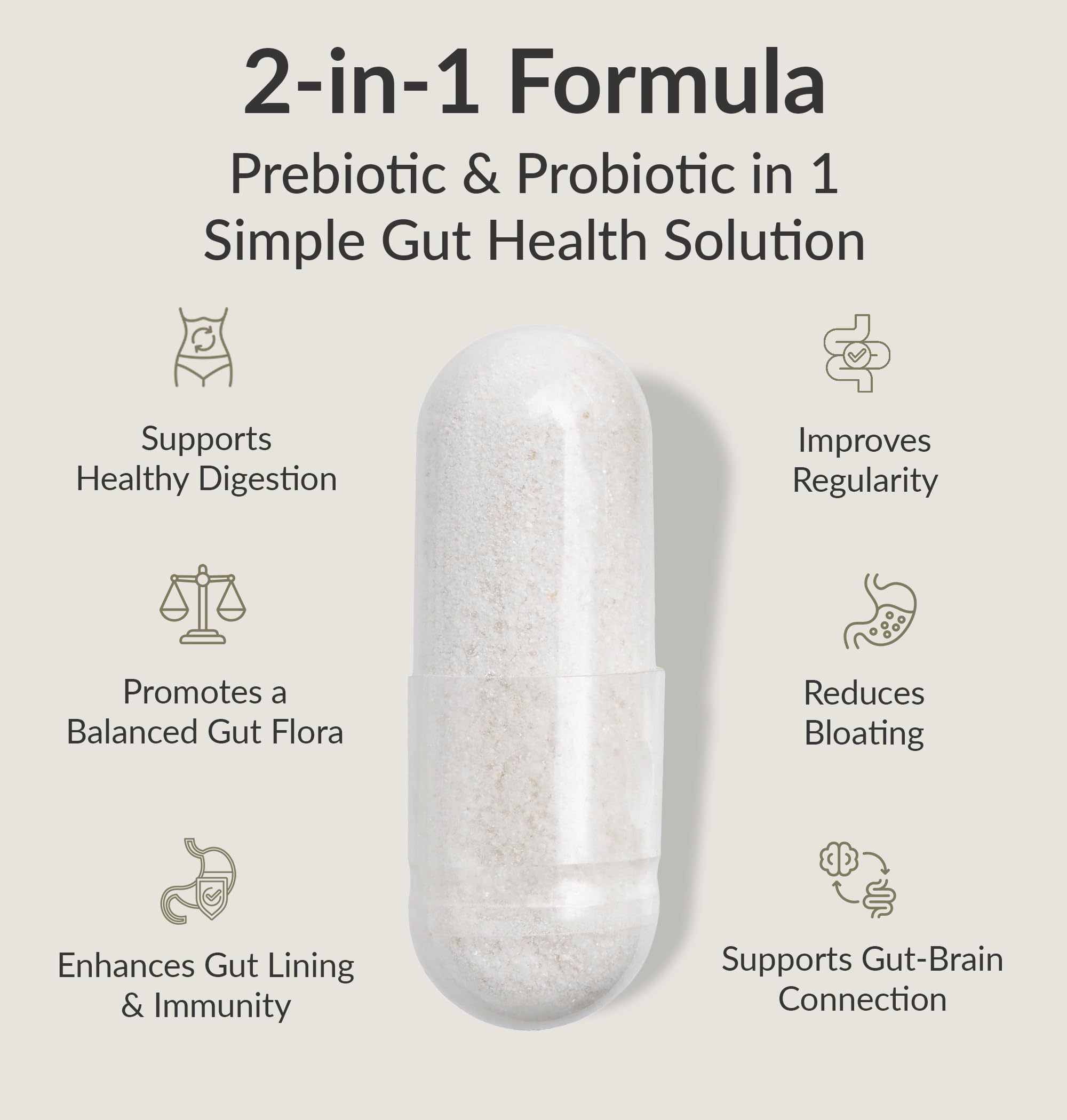 Close-up of BIOptimizers Probiotic Breakthrough capsules for daily gut health