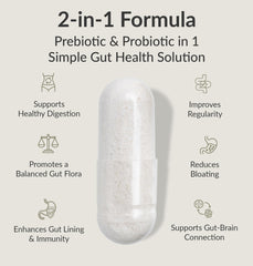 Close-up of BIOptimizers Probiotic Breakthrough capsules for daily gut health