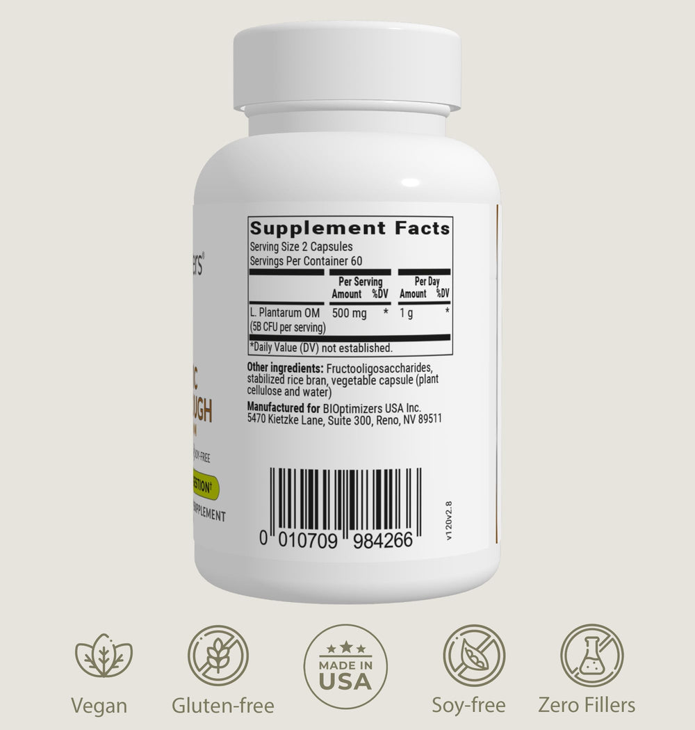 BIOptimizers Probiotic Breakthrough aiding gut-brain balance for mood and focus