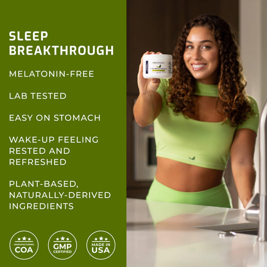 BIOptimizers Sleep Breakthrough 2.0 powder scoop ready for precise bedtime dosing