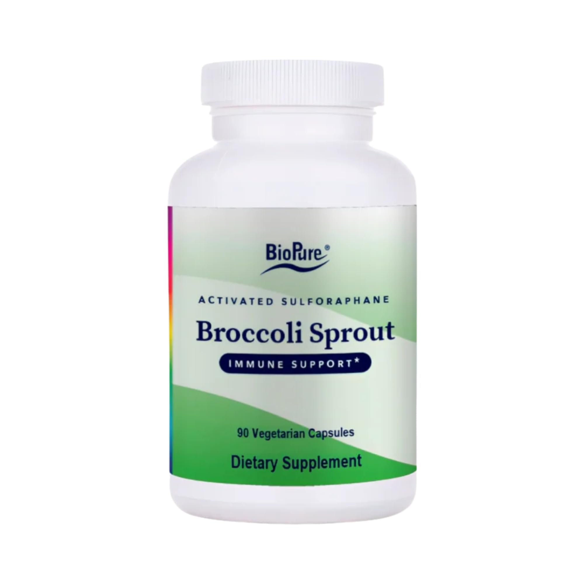 BioPure broccoli sprout supplement bottle for immune and brain health