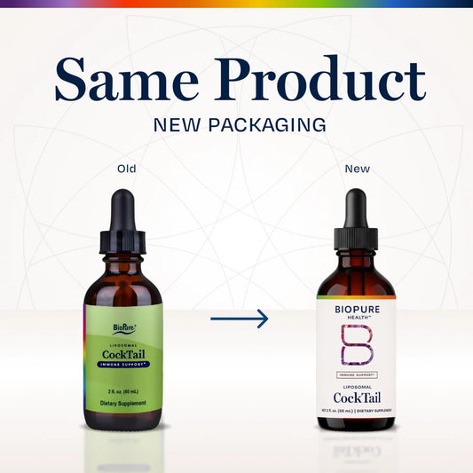 BioPure Cocktail Liposomal Herbal Blend pour ideal for on-the-go use.
