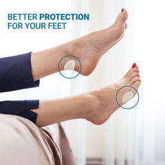 BIOPURE toe and heel cover pad fits hard-to-reach blister spots