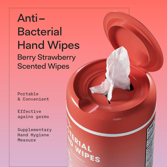 BIOPURE wipes sized 5-by-7 inches for convenient hand cleaning.