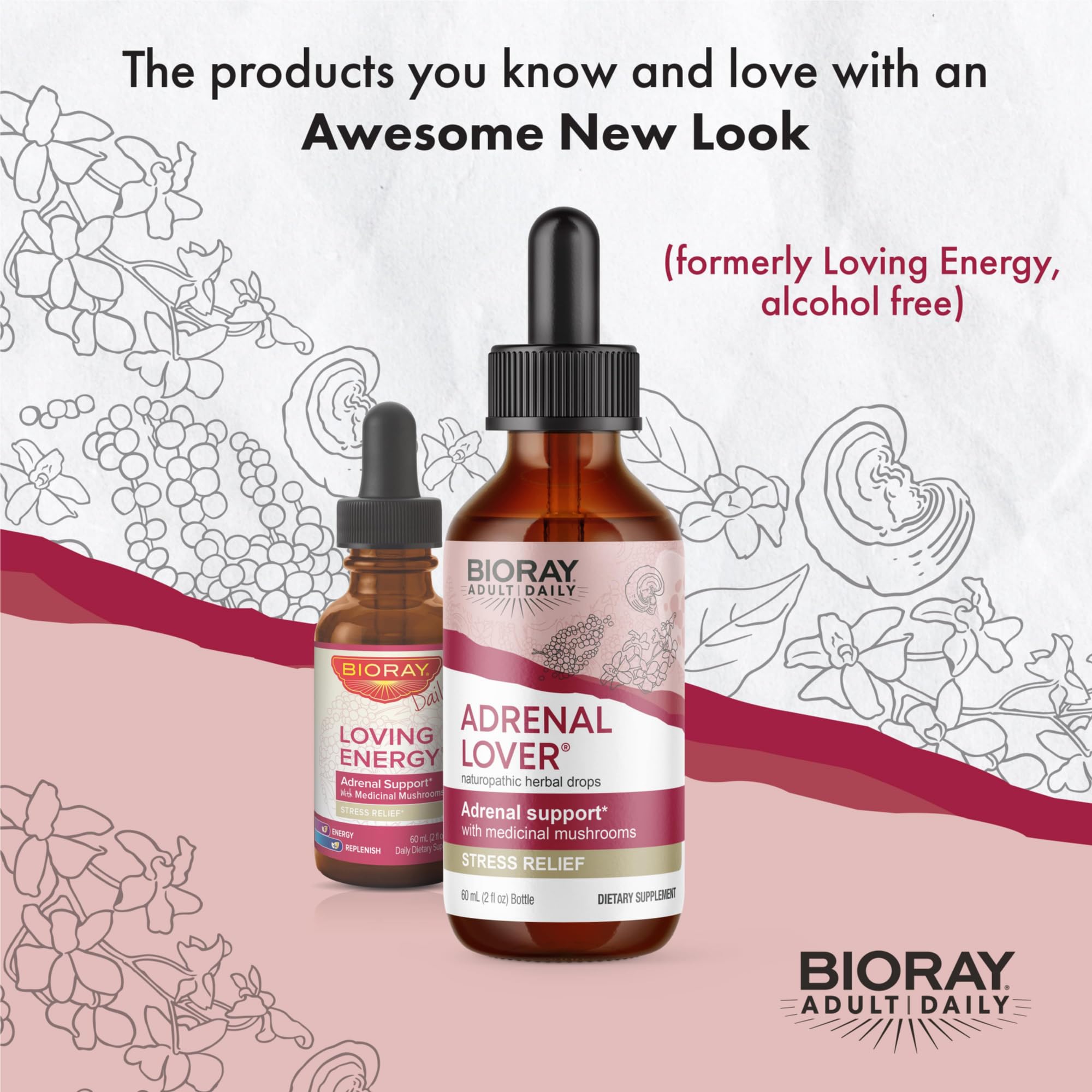 BIORAY Adrenal Lover drops ready for daily use to support focus