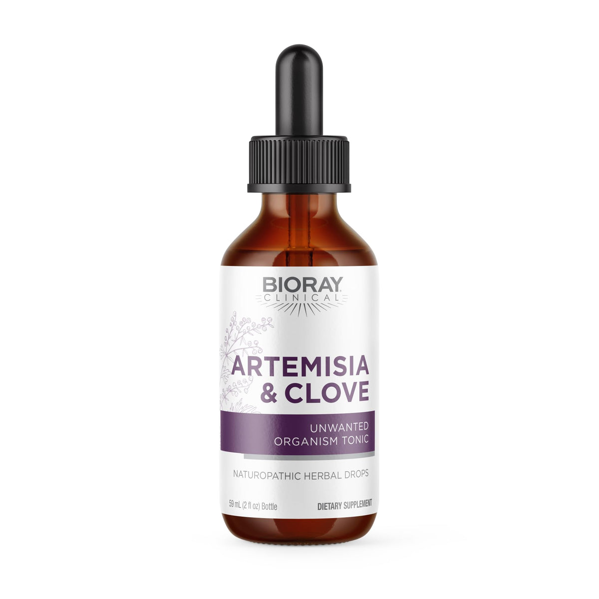 BIORAY Artemisia & Clove bottle for gentle digestive support