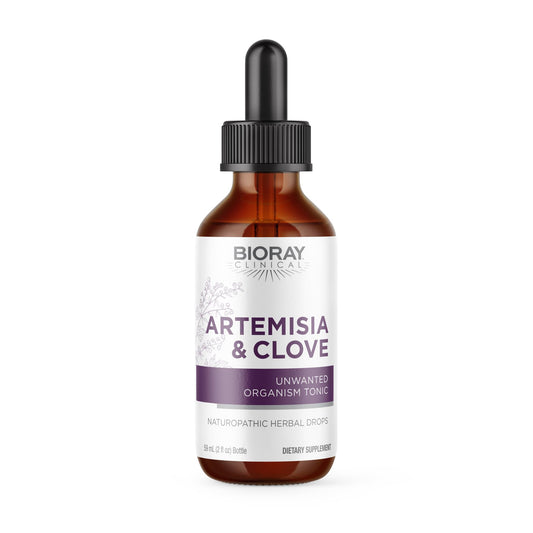 BIORAY Artemisia & Clove bottle for gentle digestive support