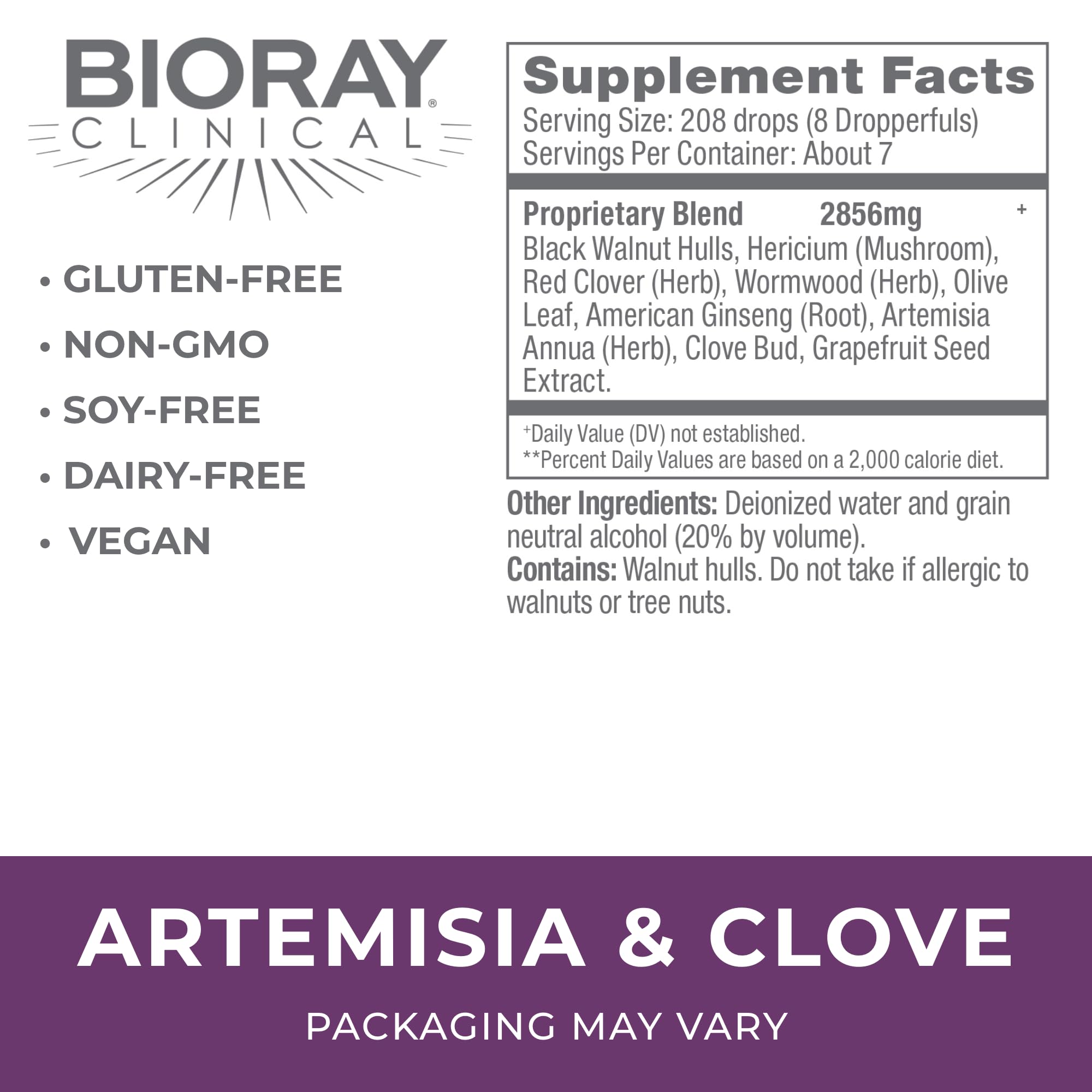BIORAY Artemisia & Clove dropper for daily balance and dosing