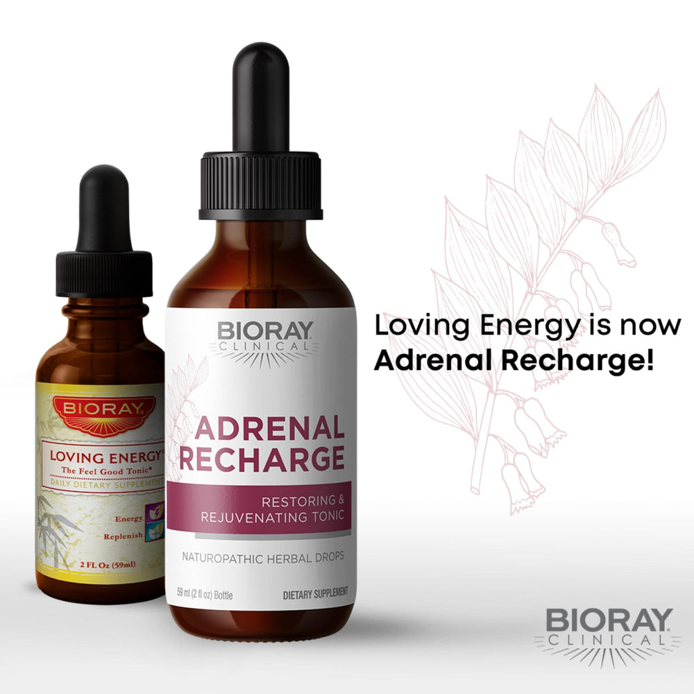 BIORAY Adrenal Recharge ingredients list highlights vegan, non-GMO formula