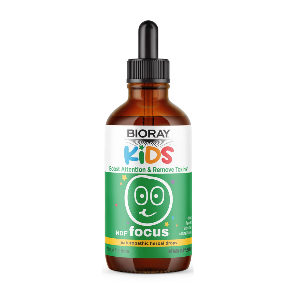 BIORAY Kids NDF Focus Citrus bottle with label, for clearer focus support.
