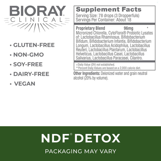 BIORAY NDF dropper pour for convenient tincture use anytime.