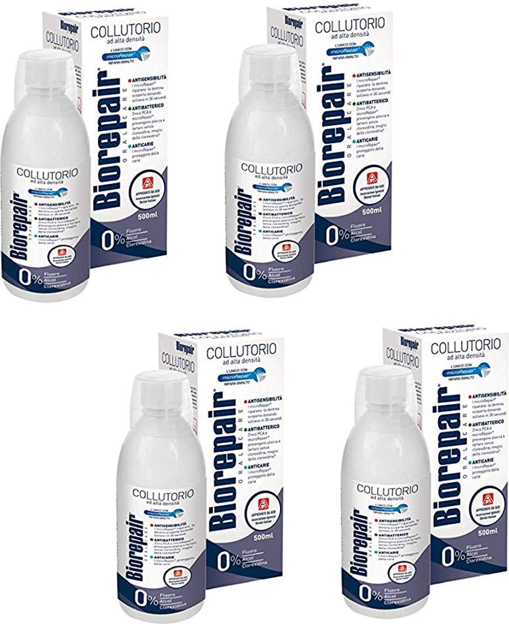 Biorepair mouthwash bottle with 500ml size for daily refreshing breath.