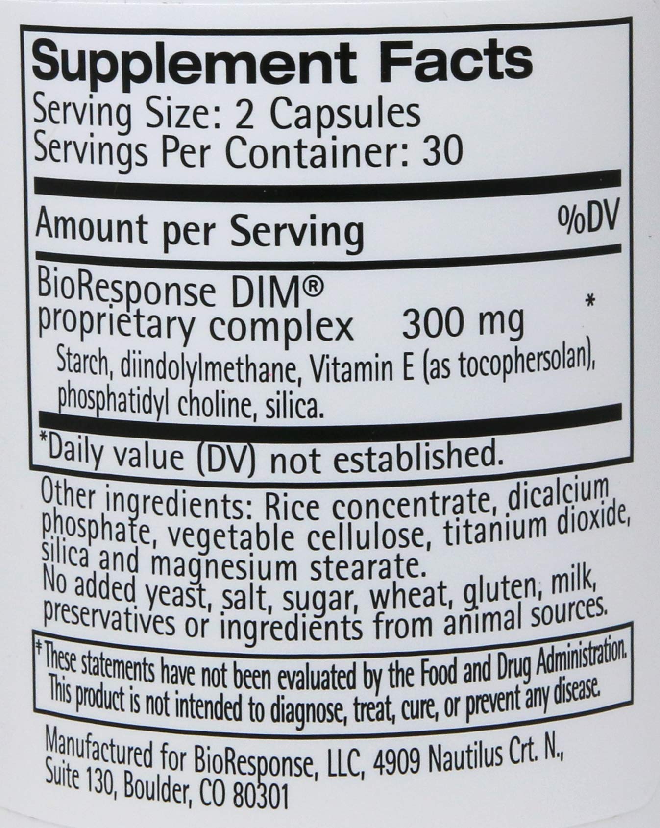 Bioresponse DIM 150 3-pack bottle side view shows compact daily-use bottle for convenience.
