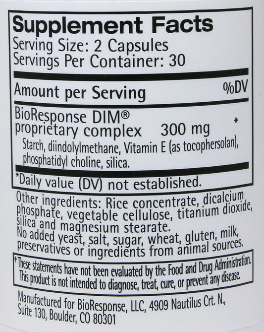 Bioresponse DIM 150 3-pack bottle side view shows compact daily-use bottle for convenience.