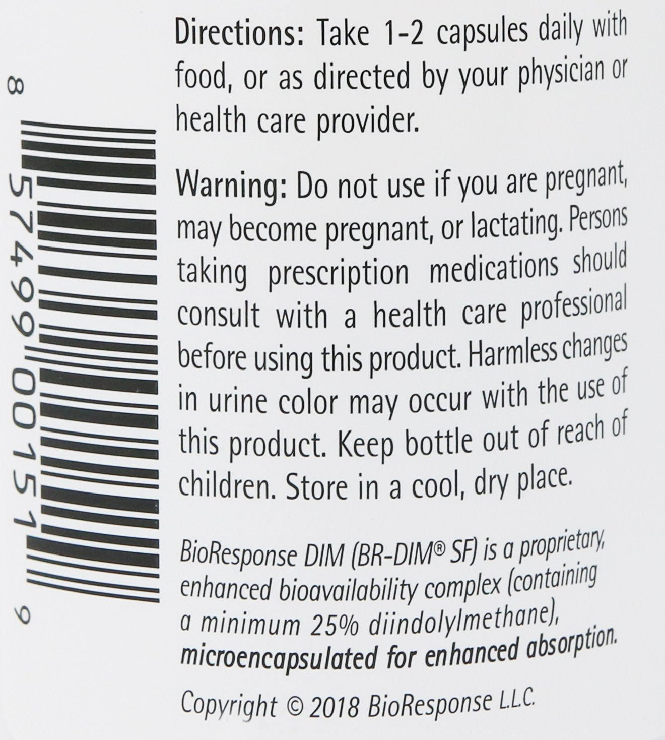 Bioresponse DIM 150 3-pack label closeup highlights DIM for hormonal balance.