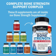 BioSchwartz Bone Strength highlighting D3 and K2 content for absorption