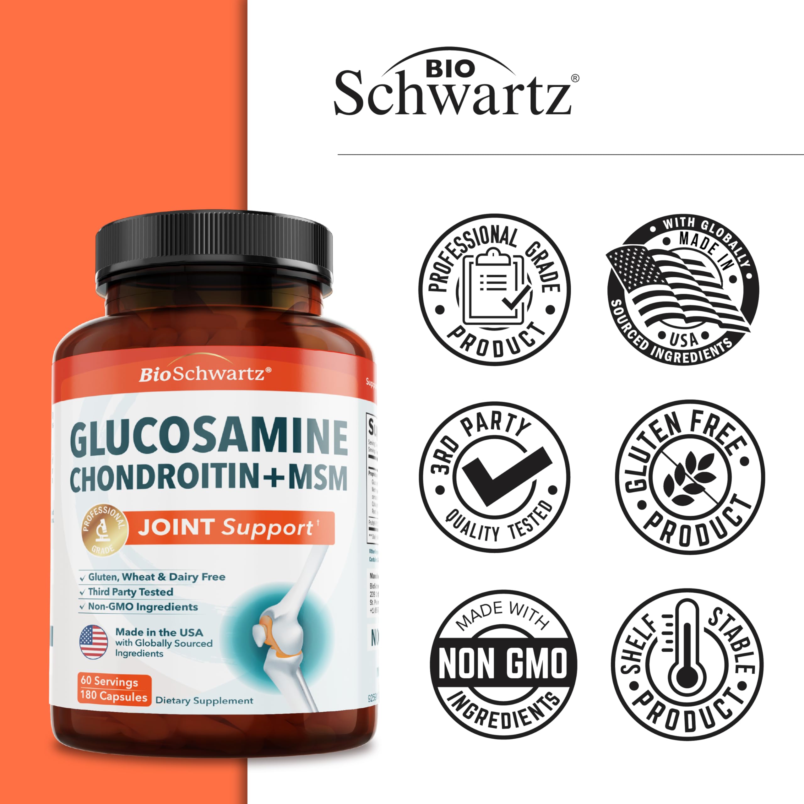 BioSchwartz daily routine setup shows taking capsules with water.