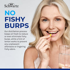BioSchwartz lemon-flavor burpless softgels for easier daily intake