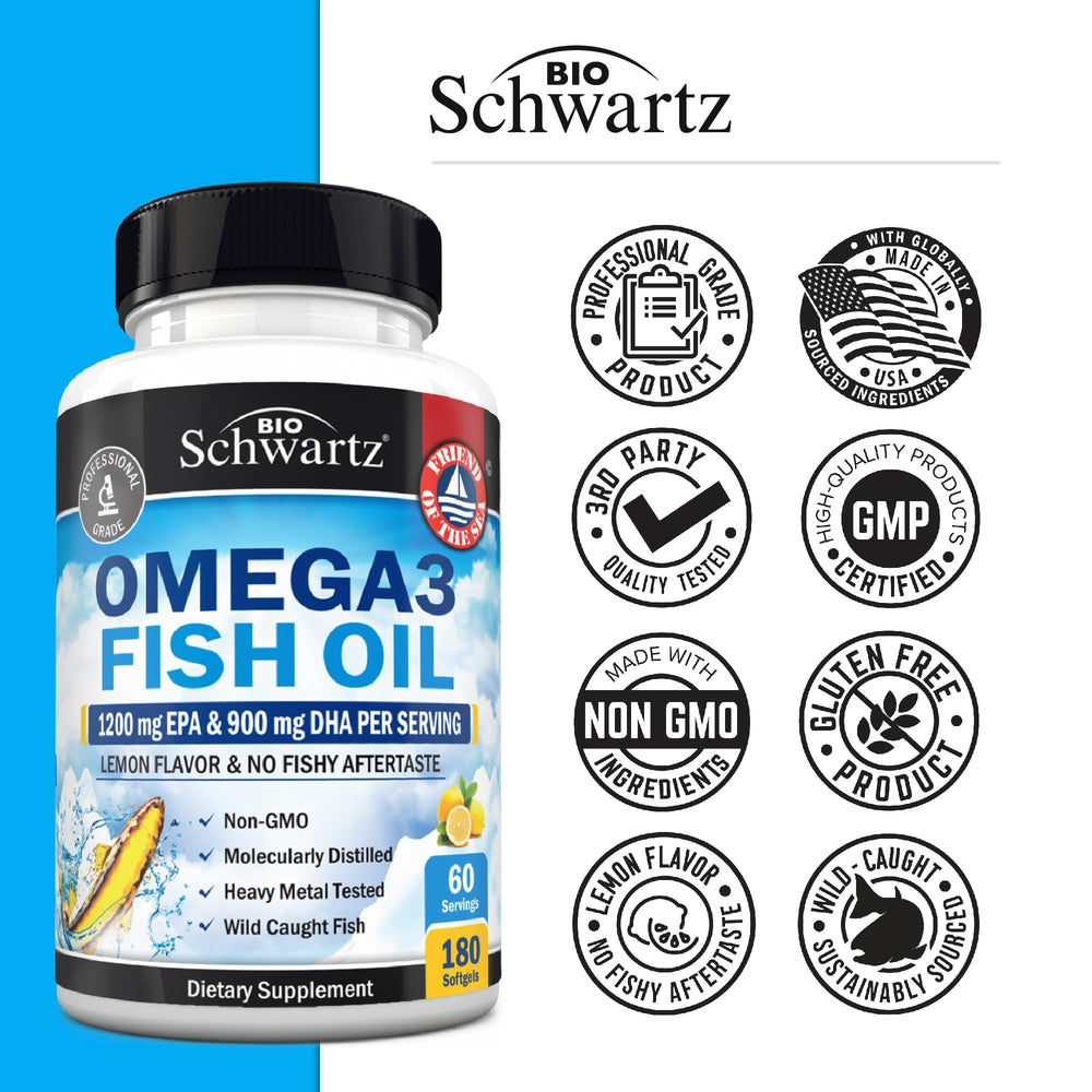 BioSchwartz pescatarian-friendly gluten-free omega-3 capsule form