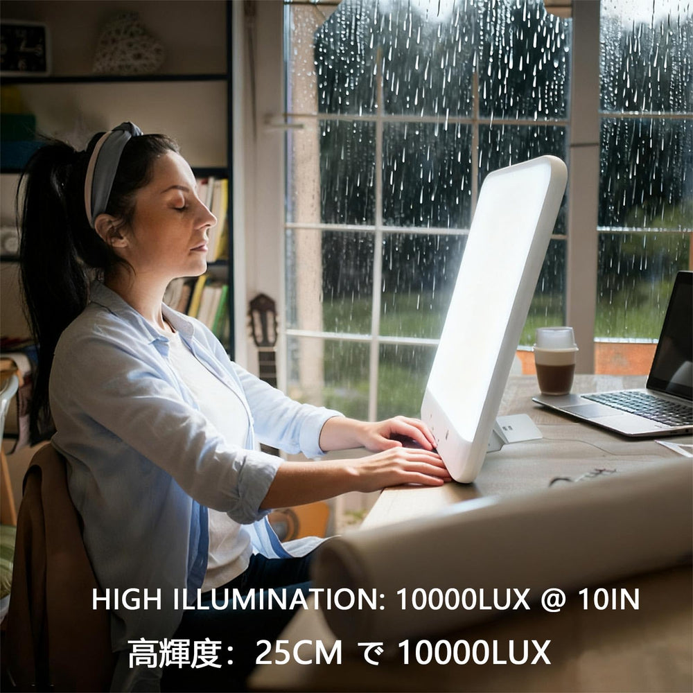 The Bioset blue-light therapy provides focused daytime alertness with bright illumination.