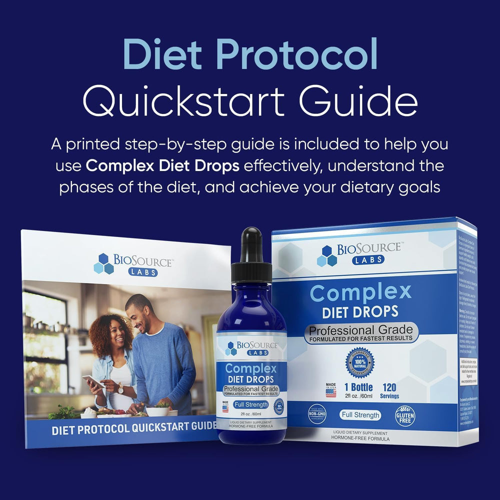 BioSource Labs Complex Diet Drops packaging box highlights hormone-free formulation