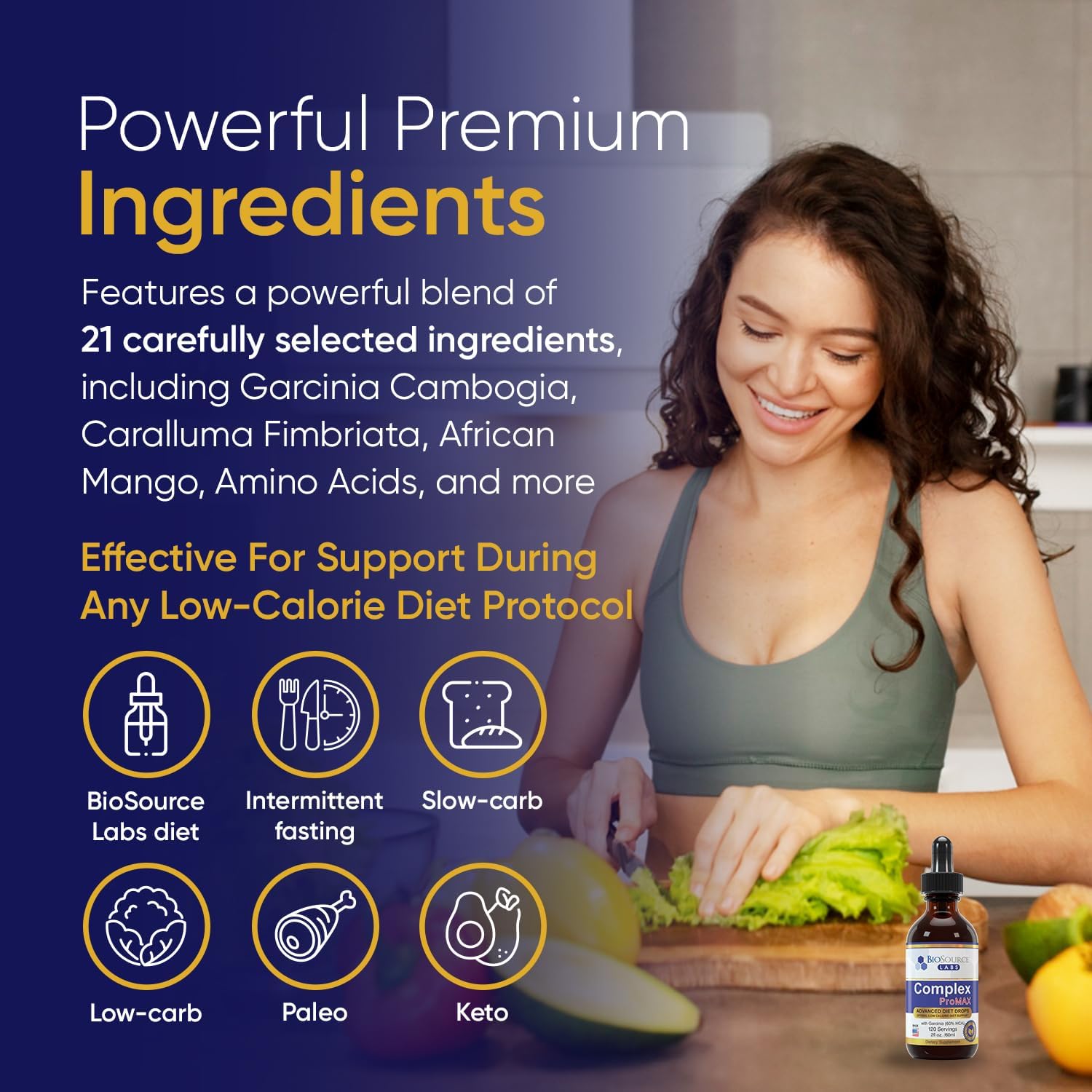 ProMAX Drops with a glass of water illustrating quick intake.