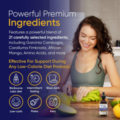 ProMAX Drops with a glass of water illustrating quick intake.