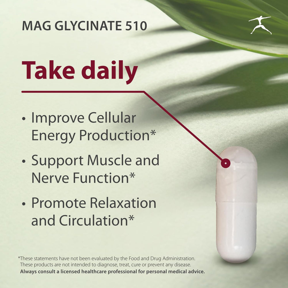 BIOSPEC Nutritionals Mag Glycinate 510 capsules ready to take for muscle support.