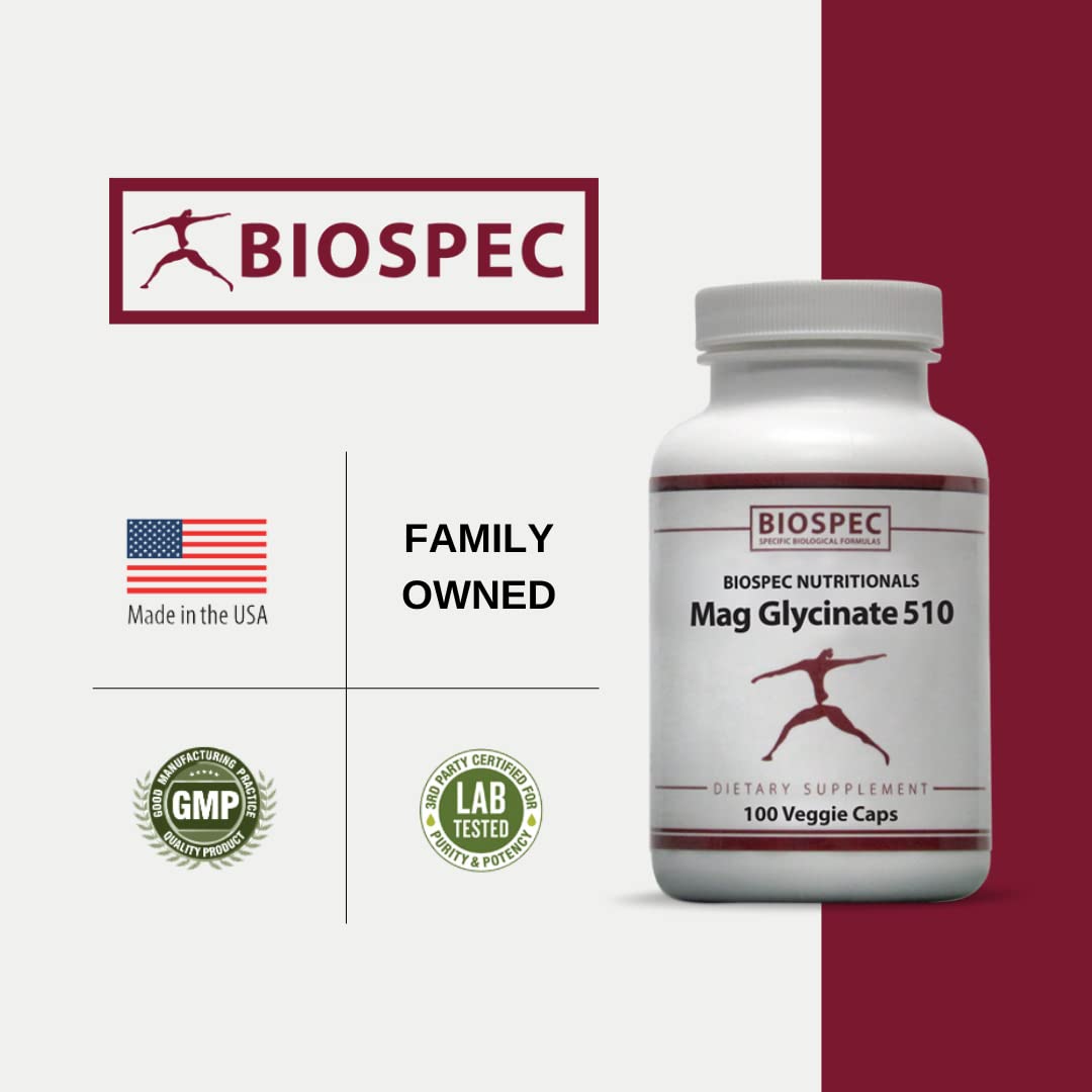 BIOSPEC Mag Glycinate 510 hero shot supports daily wellness.