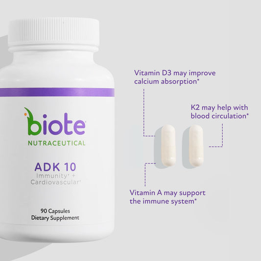 Biote ADK10 capsules close-up for everyday supplementation.