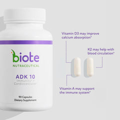 Biote ADK10 capsules close-up for everyday supplementation.