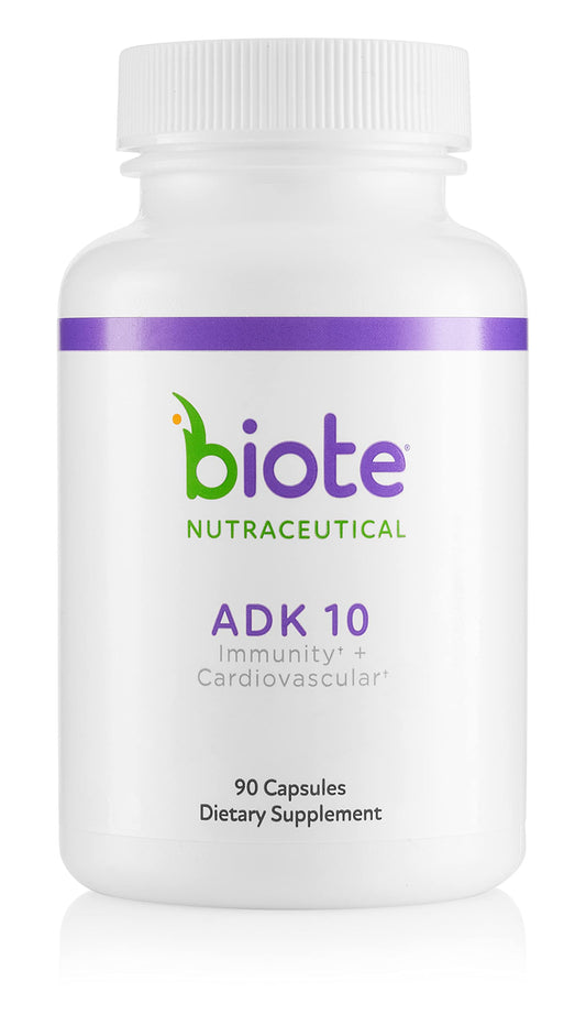 Biote ADK10 immunity bottle with capsules for daily immune support.