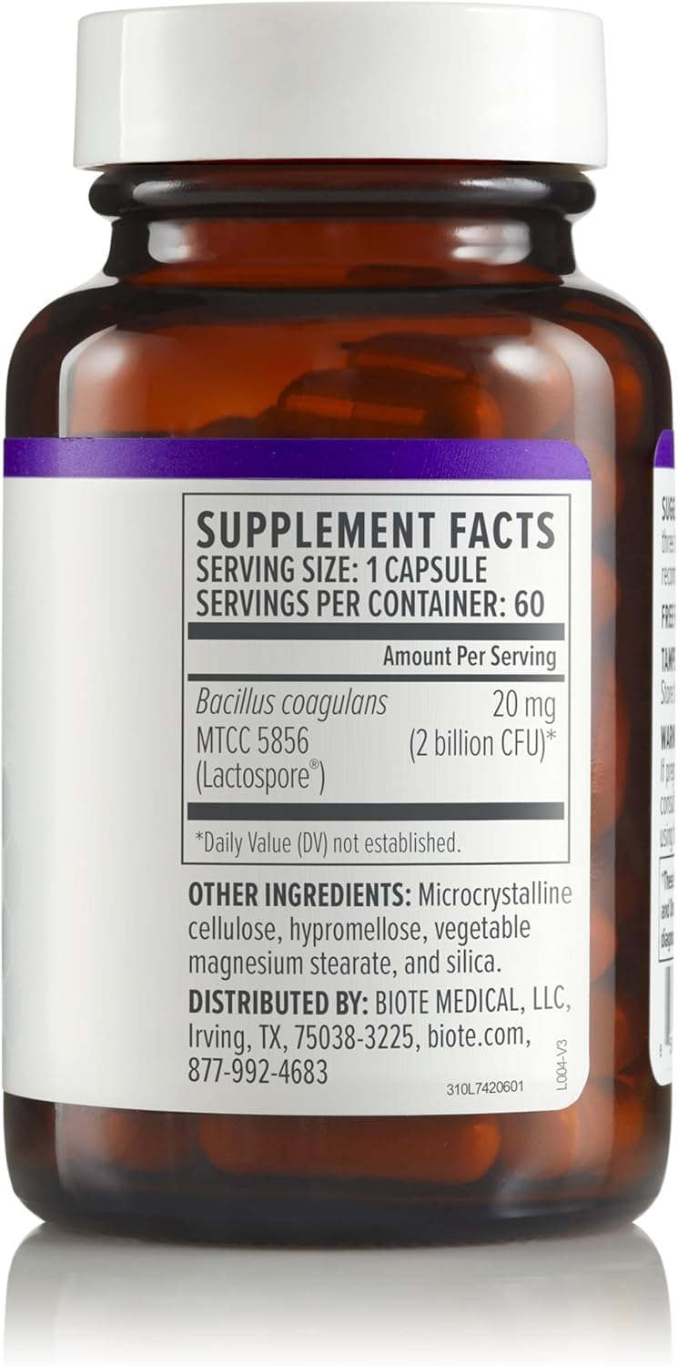 Biote label with free-from icons soy-free dairy-free gluten-free