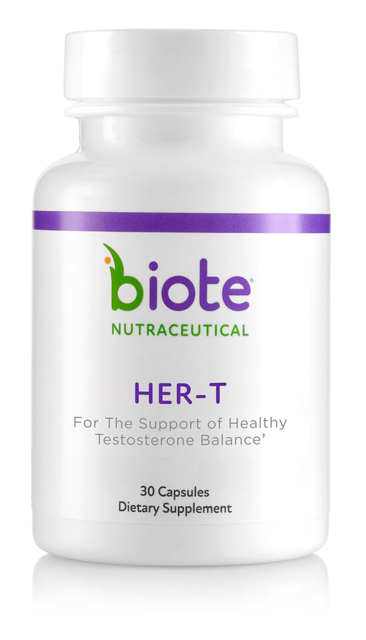 Biote HER-T bottle front for convenient daily use.