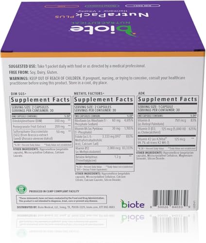 Biote NutraPackPlus closeup of capsules for easy daily use