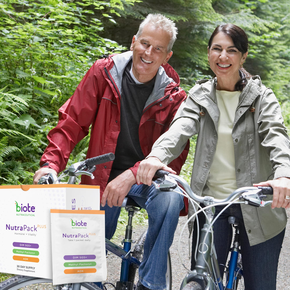 Biote NutraPackPlus label graphic emphasizing formulation and benefits