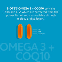 Biote Omega-3 CoQ10 softgel morning routine promotes consistency.