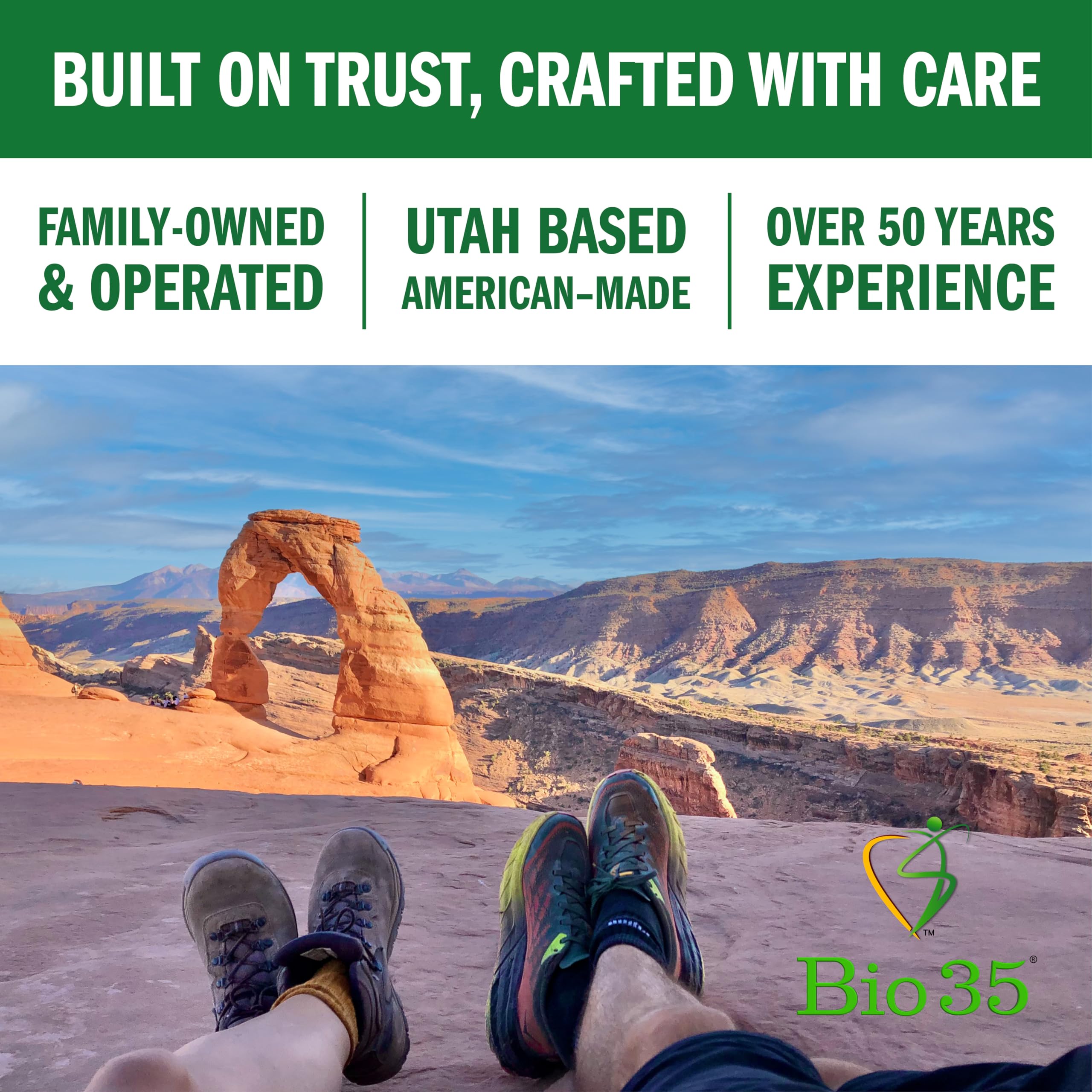 Digestive enzymes in Bio-35 aid comfortable digestion after meals.