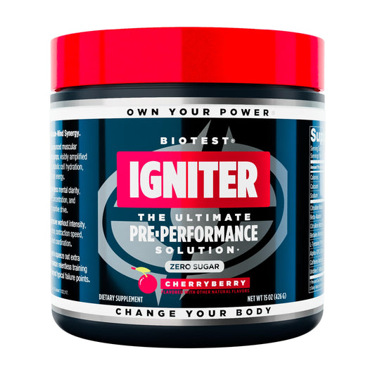 Biotest Igniter Motivation Switch bottle front view for motivation support.