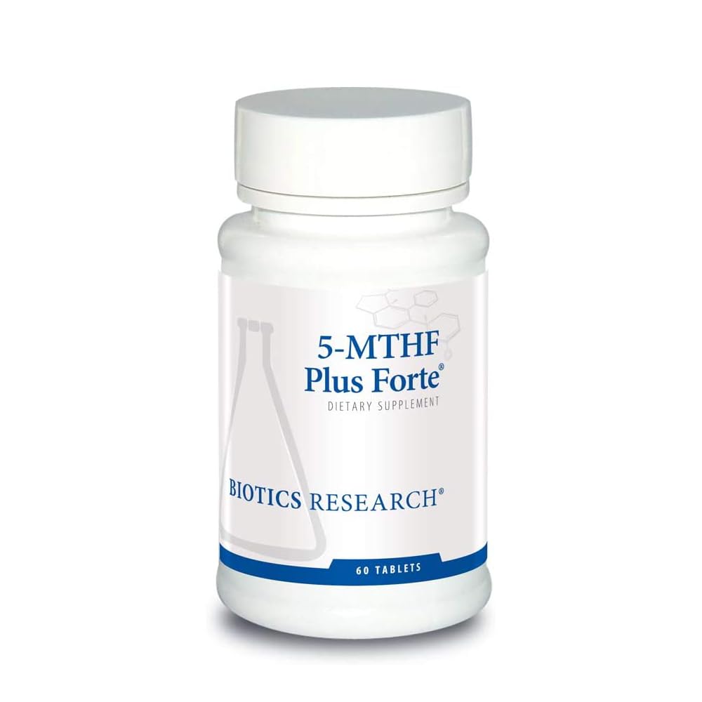 Biotics Research 5-MTHF Plus Forte bottle showing calm mood support