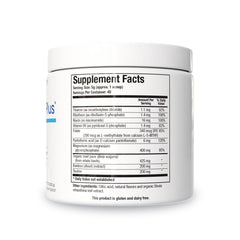 Biotics Research Acti-Mag Plus label close-up showing ingredients and magnesium content.