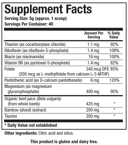 BIOTICS RESEARCH Acti-Mag Pure tin back label highlighting purity and safety features
