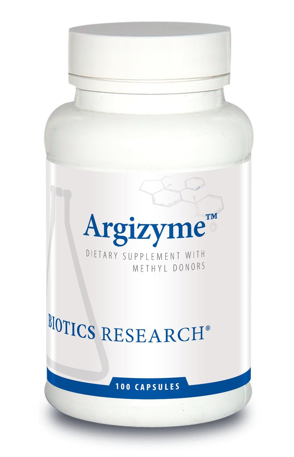Biotics Research Argizyme kidney support bottle close-up for antioxidant-rich ingredients.