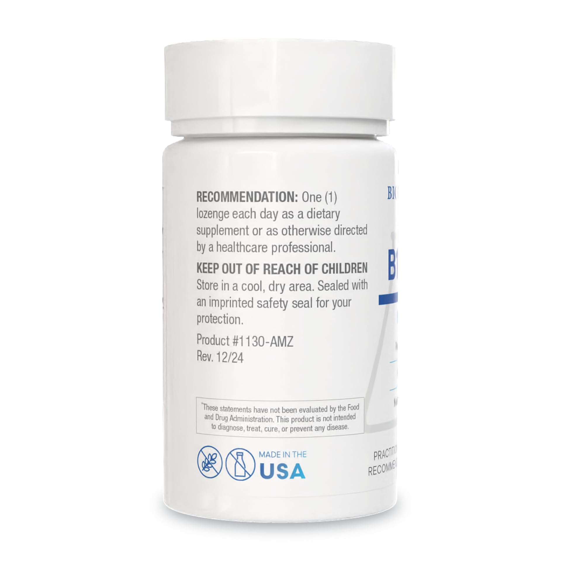 BIOTICS RESEARCH B12-2000 includes B6 and folate for balanced B-complex nutrition.