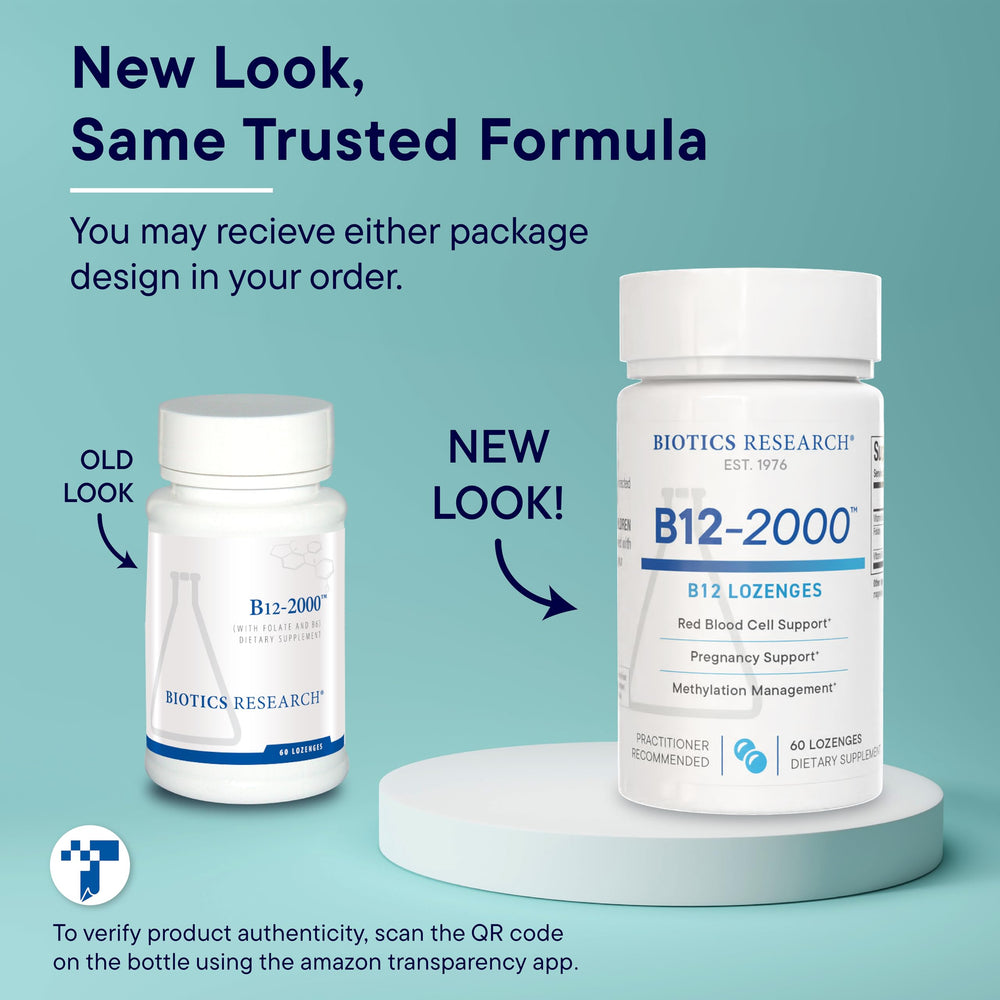 BIOTICS RESEARCH B12-2000 gluten-free lozenge for versatile use.