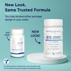 BIOTICS RESEARCH B12-2000 gluten-free lozenge for versatile use.