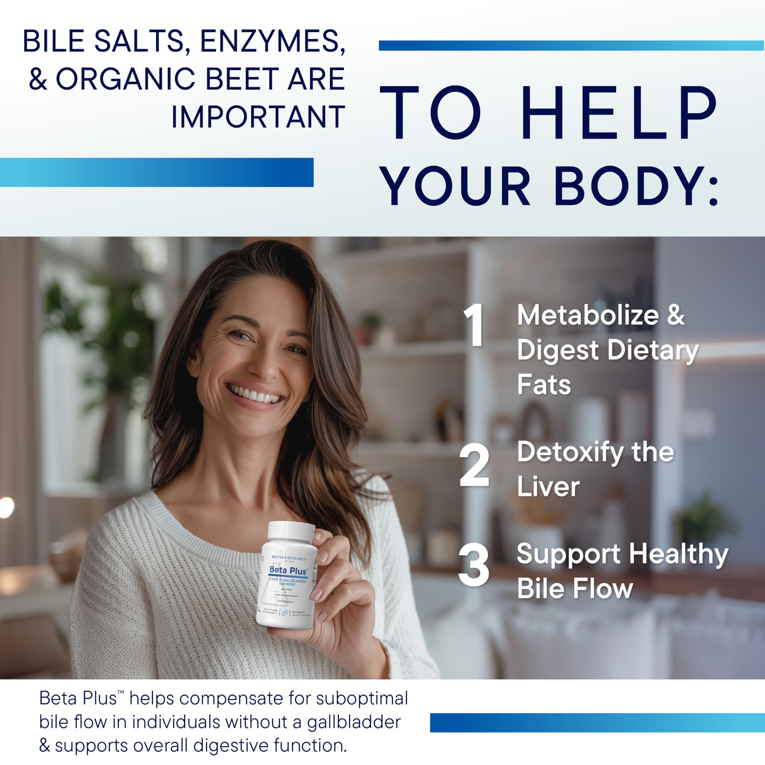 BIOTICS RESEARCH Beta-Plus includes pancrelipase for improved fat digestion and nutrient absorption