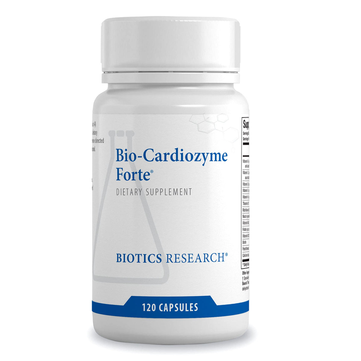 Biotics Research Bio Cardiozyme Forte bottle front view for daily heart-support.