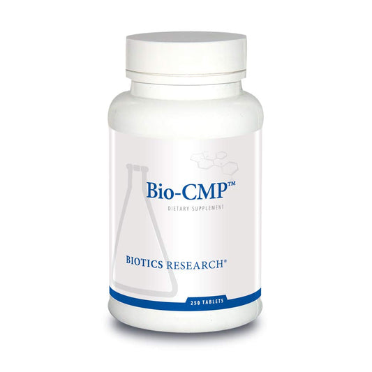 Bio CMP tablets by Biotics Research showing calcium magnesium potassium blend for muscle comfort